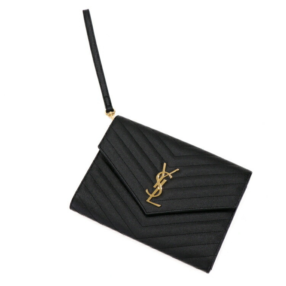 Saint Laurent Cassandra Chain Wallet Bag clutch bag black leather - Picture 6 of 10